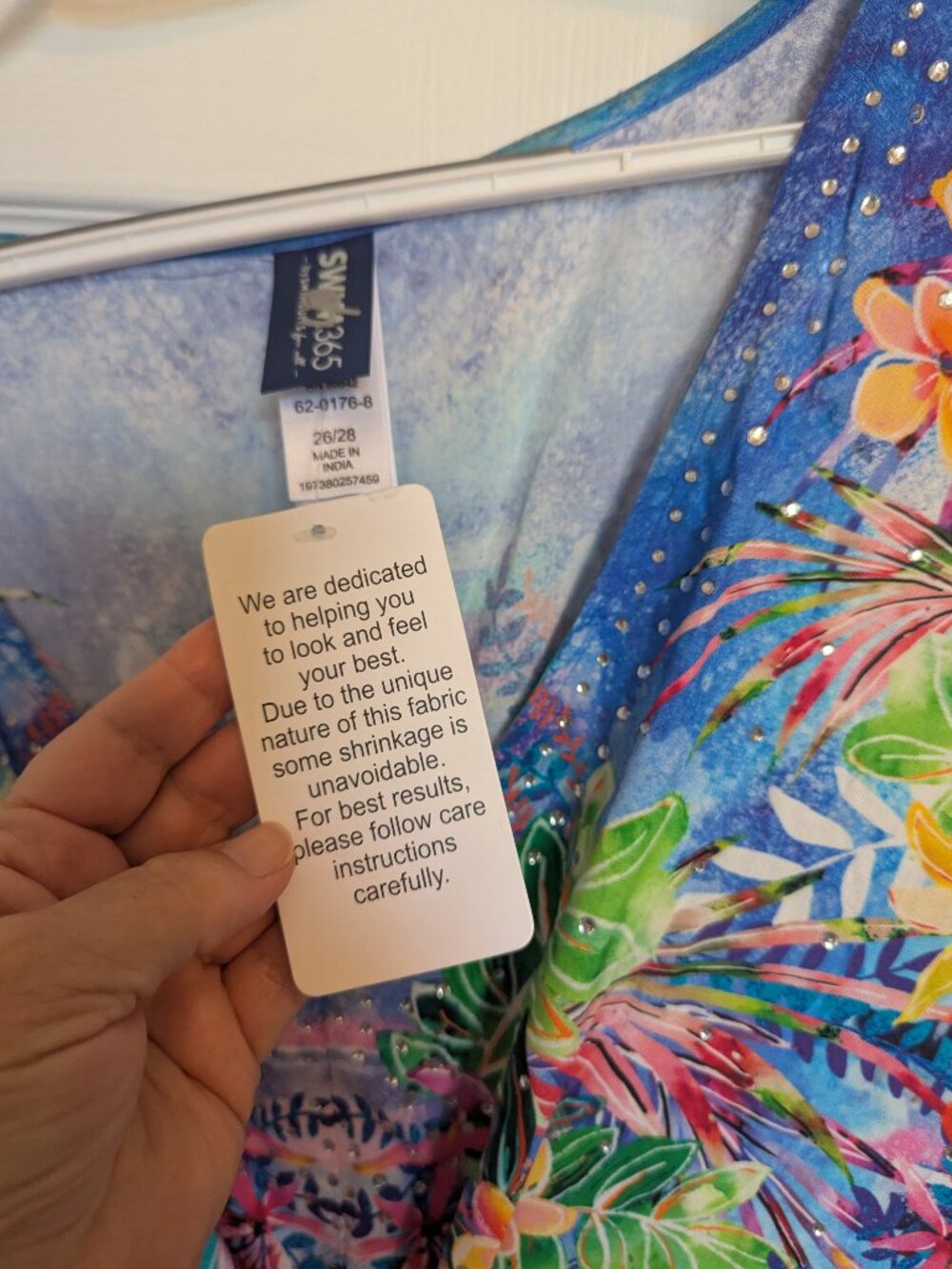 NWT | Island Tropics | OSFM  Mrs. Roper Romp Ready | Tropical Rainbow Hue Kaftan - Picture 15 of 15